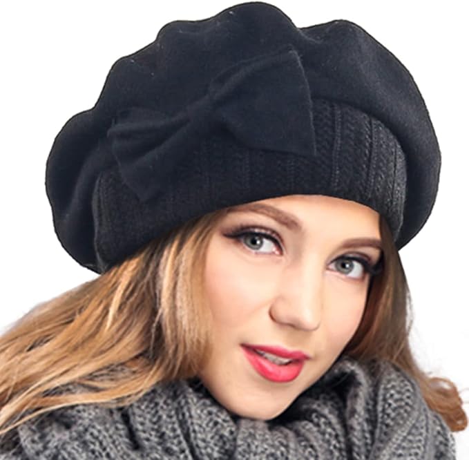 VECRY Women's 100% Wool Bucket Hat Felt Cloche Beret Dress Winter Beanie Hats
