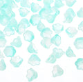PATIKIL Glass Trumpet Flower Beads, 200 Pcs Gradient Flower Bead Charm for Jewelry Making DIY Craft, Bracelets, Earrings, Necklaces Decorations, Cyan