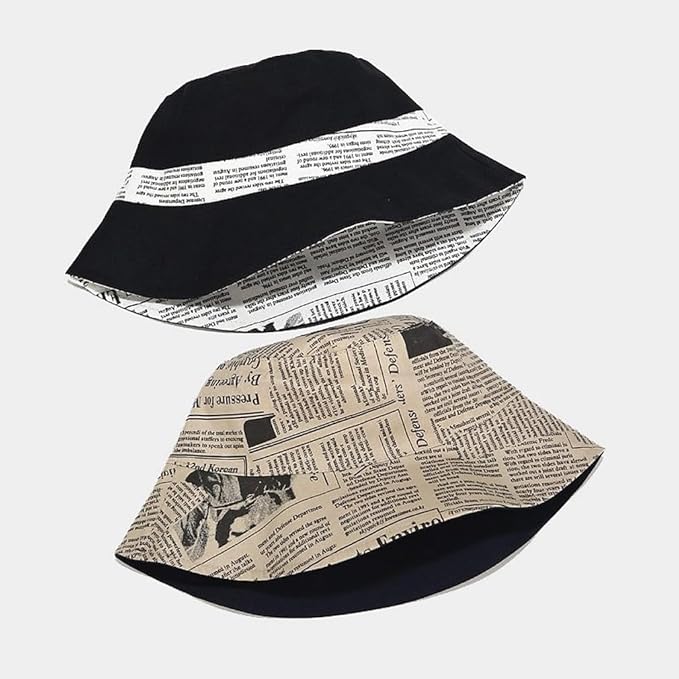 Quanhaigou Bucket Hat for Men Women,Packable Reversible Printed Sun Hats,Fisherman Outdoor Summer Travel Hiking Beach Caps