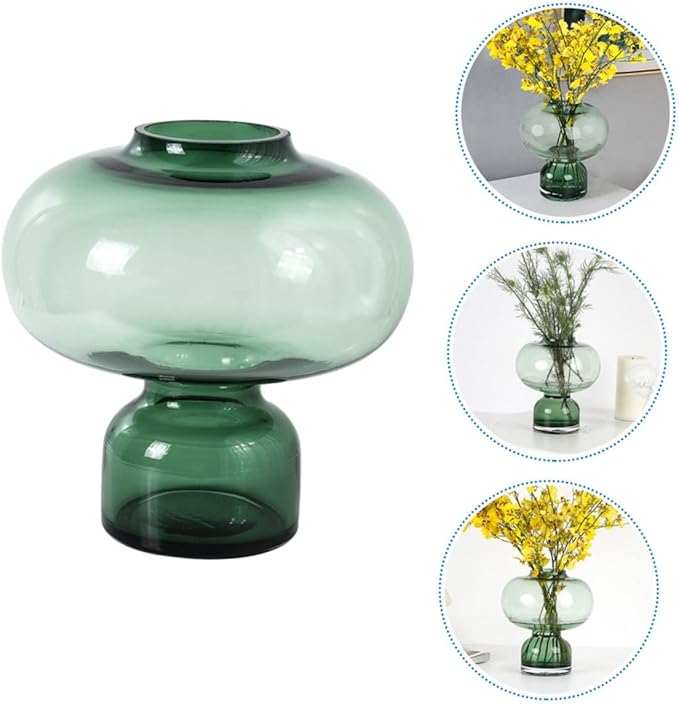 Elegant European Glass Flower Vase Gourd Shape Decorative Household Centerpiece for Tulips and Dancing Orchids for Home Decor
