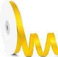 3/8" x 50 Yards Satin Ribbon - Yellow Silk Ribbon with Spool - Ideal for Gift Wrapping, Floral Bouquets, Crafts, Wedding Party Decorations, Christmas and Sewing Projects