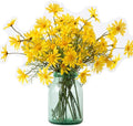 10pcs Artificial Daisy Flowers Flower Arrangements for Home Hotel Office Wedding Party Garden Craft Art Decor Each Approx 21" High No Vase Yellow