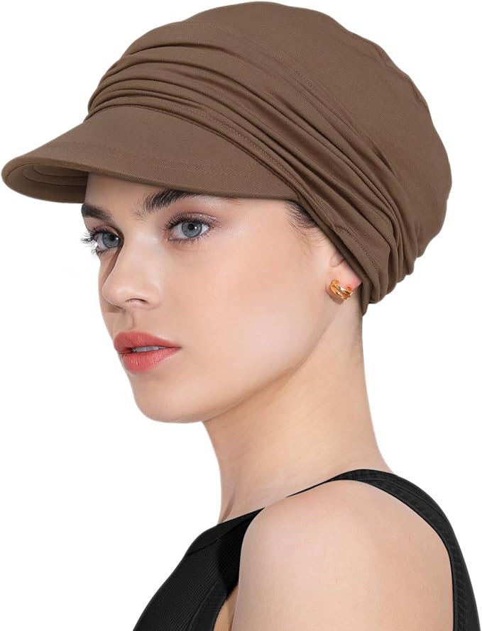 Chemo Headwear Viscose Newsboy Cap for Women Fall and Winter Hats