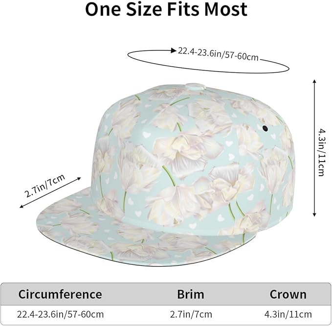 Tulip Flower Baseball Cap for Women Baseball Caps Flower Hat Tulip Baseball Hats Womens Cap for Outdoor