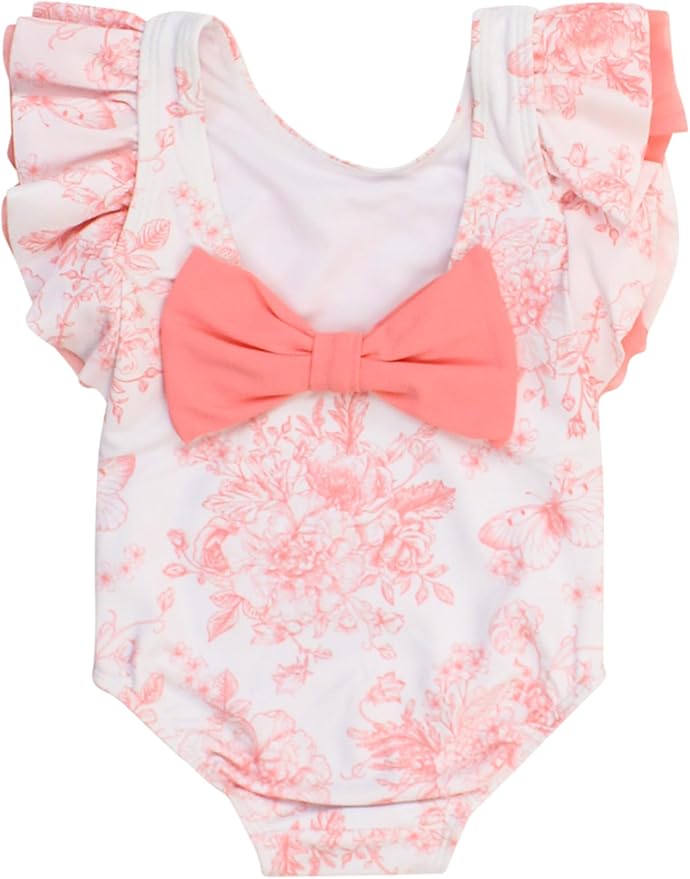 RuffleButts® Baby/Toddler Girls Ruffle Strap One Piece Swimsuit w/UPF 50+ Sun Protection