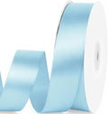 1" x 50 Yards Satin Ribbon - Light Blue Silk Ribbon with Spool - Ideal for Gift Wrapping, Floral Bouquets, Crafts, Wedding Party Decorations, Christmas and Sewing Projects