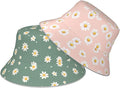 Bucket Hat Double-Side-Wear Reversible Sun Hat Beach Travel Hiking for Women Men