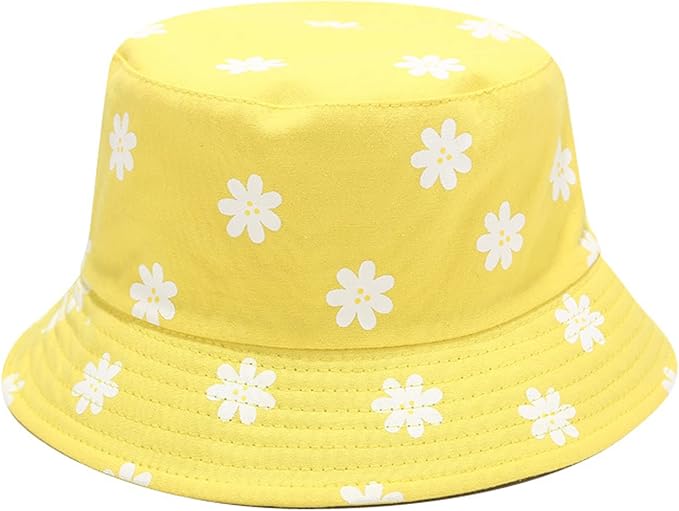 Mashiaoyi Unisex Print Double-Side-Wear Reversible Bucket Hat