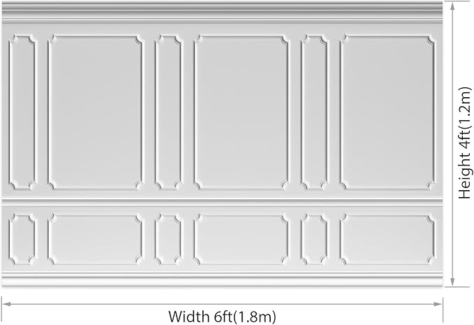 AOFOTO 6x4ft Room Photo Backdrop White Living Room French Classic Frame Wall Photography Background Office Video Conference Meeting Background Adult Children Portrait Photoshoot Backdrop