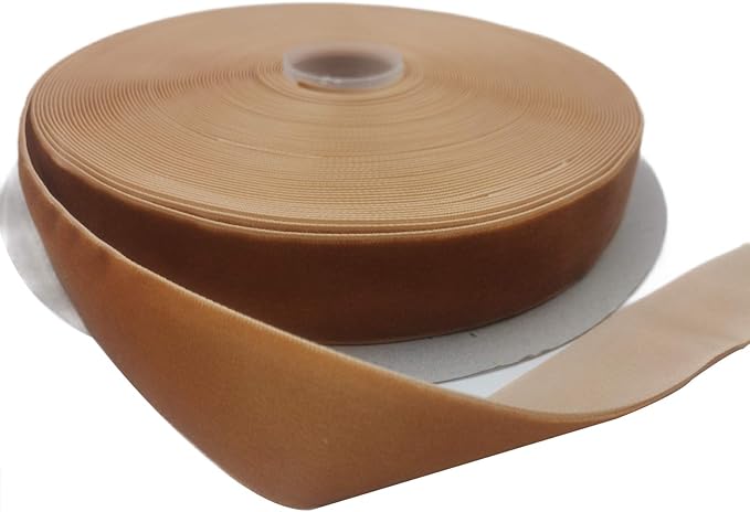 Nylon Velvet Ribbon Single Faced,1 Inch X 25Yards Spool (Ginger)