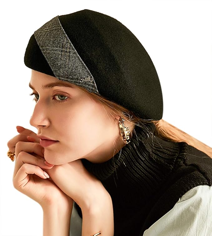 ORIDOOR Women Vintage 100% Wool Felt Flowers Bucket Cloche Bowler Hat Church Wedding Beret Hat