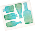 5Pieces Embossing Glass Vases Set Gradients Small Flower Buds Vases for Home Decors and Centerpieces Floral Arrangements