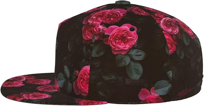 Rose Baseball Cap Adjustable Flower Baseball Caps Womens Hat Rose Flower Baseball Hats for Women Outdoor