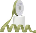 Moss Green Satin Ribbon, Double Faced 5/8 Inch X 25 Yards, Premium Satin Ribbon for Gift Wrapping, Crafts, Hair Bow Making, Sewing, Flower Bouquet, Wedding Party Decor
