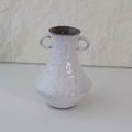 Rustic Small Ceramic Vase, Handcrafted Black Farmhouse Vase, Wabi Sabi Pottery Decor for Kitchen, Bedroom, Office, Living Room, Bathroom, Shelf Centerpiece Table