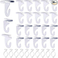 20 Drop Ceiling Hooks for Classrooms & Offices, White Heavy Duty Ceiling Hooks for Hanging Plants & Decorations, Metal T-Bar Hooks for Suspended Drop Ceiling Tiles…