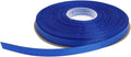 Solid Grosgrain Ribbon 25 Yard Each Roll 100% Polyester Woven Edge (1/4", Royal Blue)