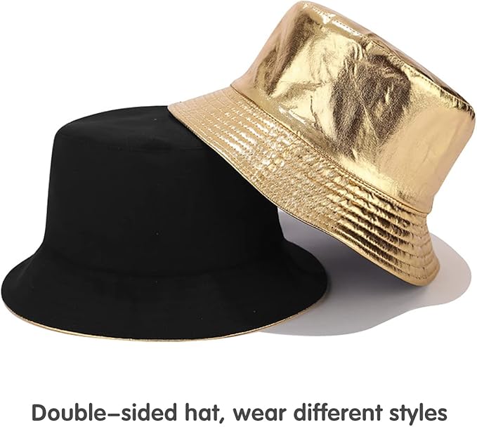 Malaxlx Unisex Bucket Hat Beach Sun Hat Aesthetic Fishing Hat for Men Women Teens, Reversible Double-Side-Wear