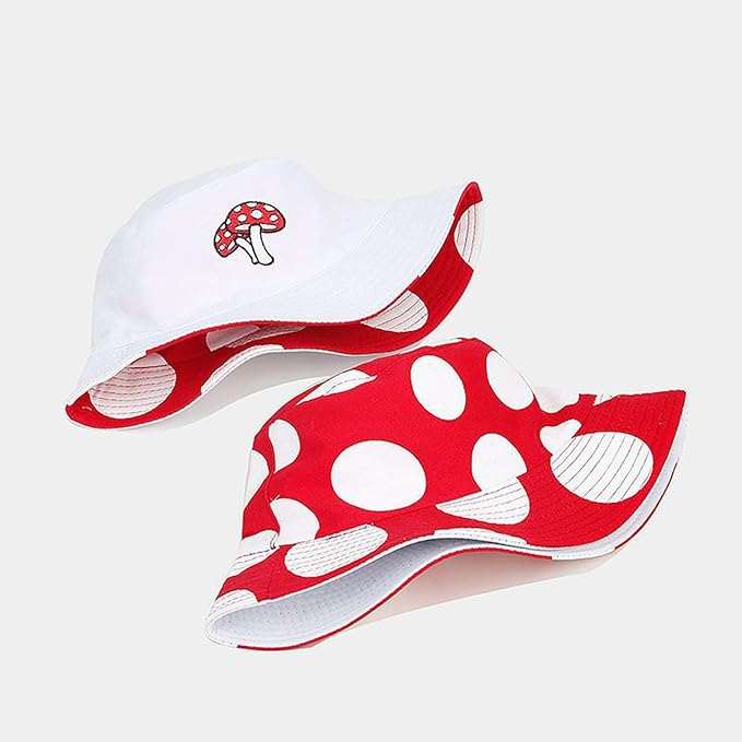 Bucket Hat for Women Men, Cotton Reversible Double Side Wear Sun Hats Beach Fisherman Hat