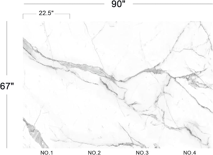 Cliouar-White Statue Marble Texture Background Mural Wallpaper Peel and Stick 90" x 67"