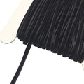 Chenkou Craft Black 25 Yards 1/8" 3mm Velvet Ribbon Lots Bulk (Black, 1/8"(3mm))