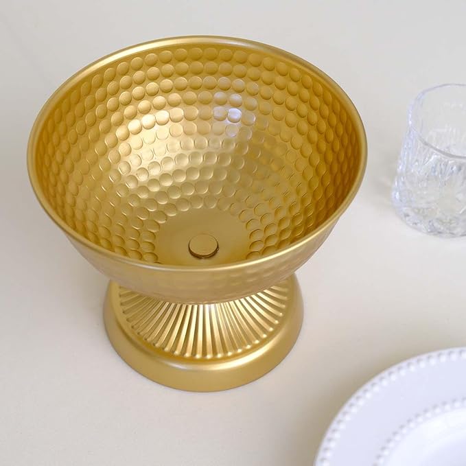 6.5 inch 12 pcs Brass Vase Bowl Gold Centerpieces for Tables Wedding Party Event Gold Accent Decorative Bowl Vintage Style