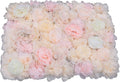 Gdrasuya10 6pcs Realistic Flower Wall Background Artificial Flowers Wall Backdrop Panel 3D Silk Rose Fake Flower Wall Panel Banquet Wedding Party Decor, Photography Background 60 x 40 cm