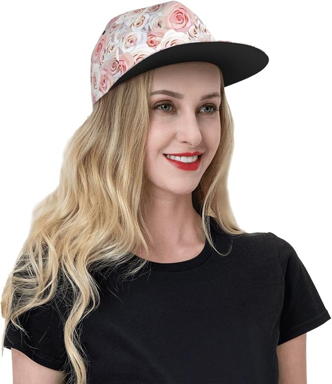Rose Baseball Cap Adjustable Flower Baseball Caps Womens Hat Rose Flower Baseball Hats for Women Outdoor