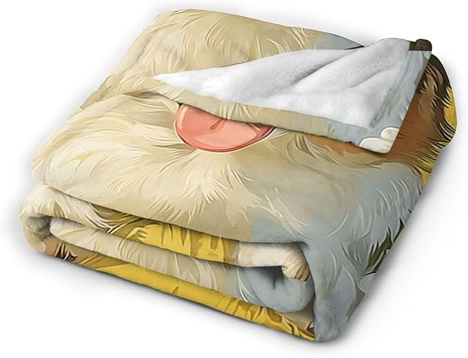 Australian Shepherd Blanket Cute Dog Throw Blanket Puppy Soft Cozy Fleece Fuzzy Stuffed Plush Flannel Animal Gifts for Girls Women Boys Kids Adults 50"X60"