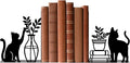 Cat Metal Bookends Cute Cat Book Ends for Shelves Bookshelf Home Office Desk Decorative Bookshelf Decor Gift for Cat Lovers and Reading Enthusiasts