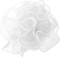 Ymapinc Pearl Mesh for Bouquets, 4 Yard White Floral Mesh Paper, Pearl Wrapping Paper for Bouquet Bride Wedding Gift Packaging Mother's Day - Wrinkled Translucent Design (144x10.63inch)