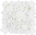 16Pcs Artificial Flower Wall Panel 3D Floral Backdrop Walls13.7 X 13.7" White Flower Wall Decor Panel Flower Backdrop for Party Home Background Decor