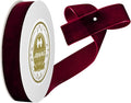 Burgundy Velvet Ribbon - 1 inch x 10 Yards for Gift Wrapping, Crafts, Christmas Decor, Bow Making, Vintage Fabric Wine Red Velvet on The Spool for DIY
