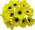 14Pcs Real Touch Anemone Poppy Bouquet for Artificial Flower Decor Kitchen Table Centerpiece Vase Home Greenery Wedding Holding Flowers Backdrop Arch Wall (Yellow)