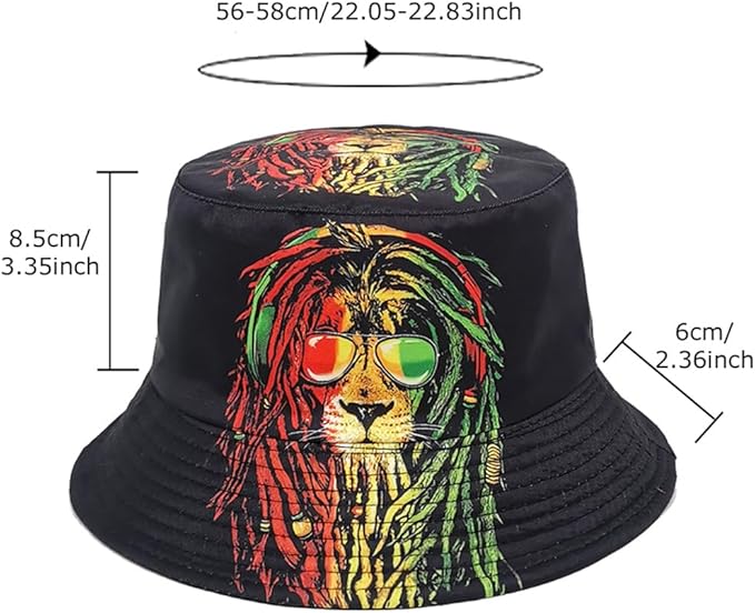 Malaxlx Bucket Hat Beach Sun Hat Fishing Hat for Women Men, Outdoor Travel Reversible Double Side Wear Fisherman Hat