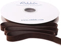 Ribbli Brown Velvet Ribbon 5/8 Inches Continuous 25 Yard Spool Brown Christmas Ribbon for Gift Wrapping Crafts Home Decor