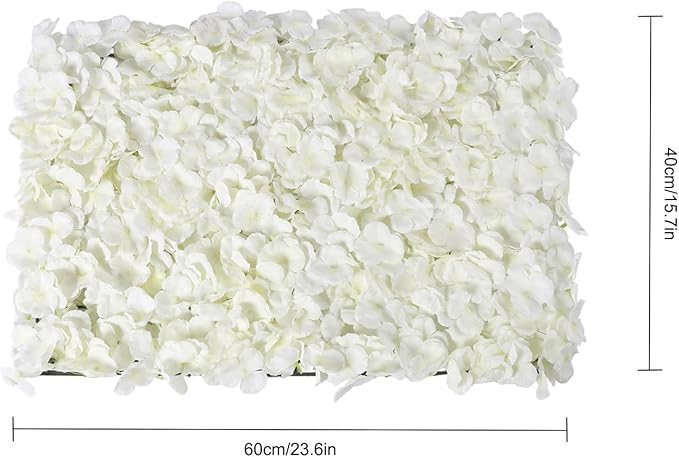 Flower Wall Panel Floral Backdrop,20Pack Flower Wall Decor,Silk Rose Wall, Artificial Flower Backdrop Faux Flower Panel for Wedding