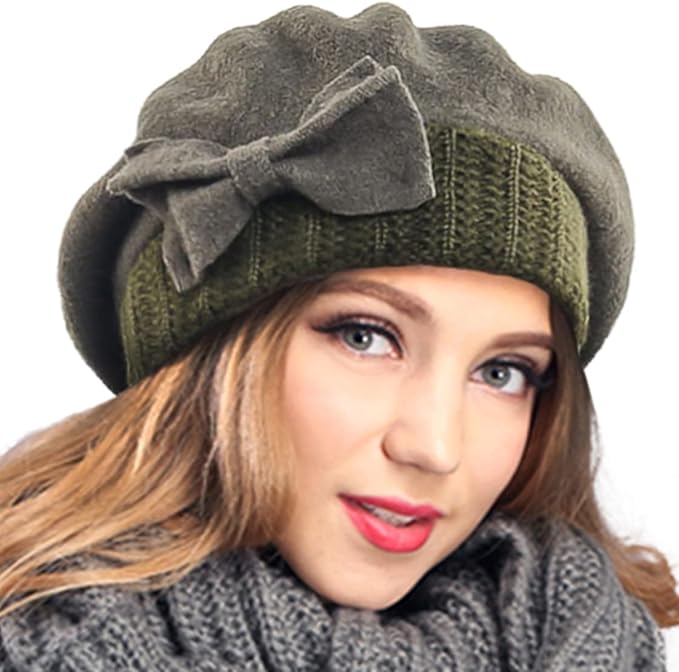 VECRY Women's 100% Wool Bucket Hat Felt Cloche Beret Dress Winter Beanie Hats