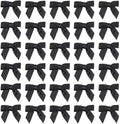 7Rainbows 50pcs Boutique 1.5" Black Satin Ribbon Mini Bows for Craft Sewing Scrapbooking Wedding and Gift Wrapping