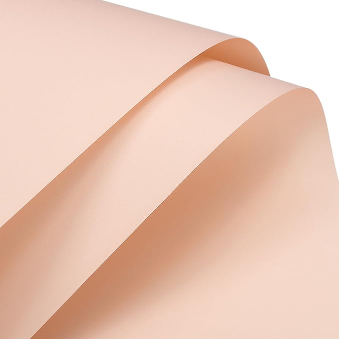 MECCANIXITY Pearlescent Film Flower Wrapping Paper 22.8x22.8 Inch Waterproof for DIY Crafts, Gift/Gift Box Packaging Cream Pink Pack of 10