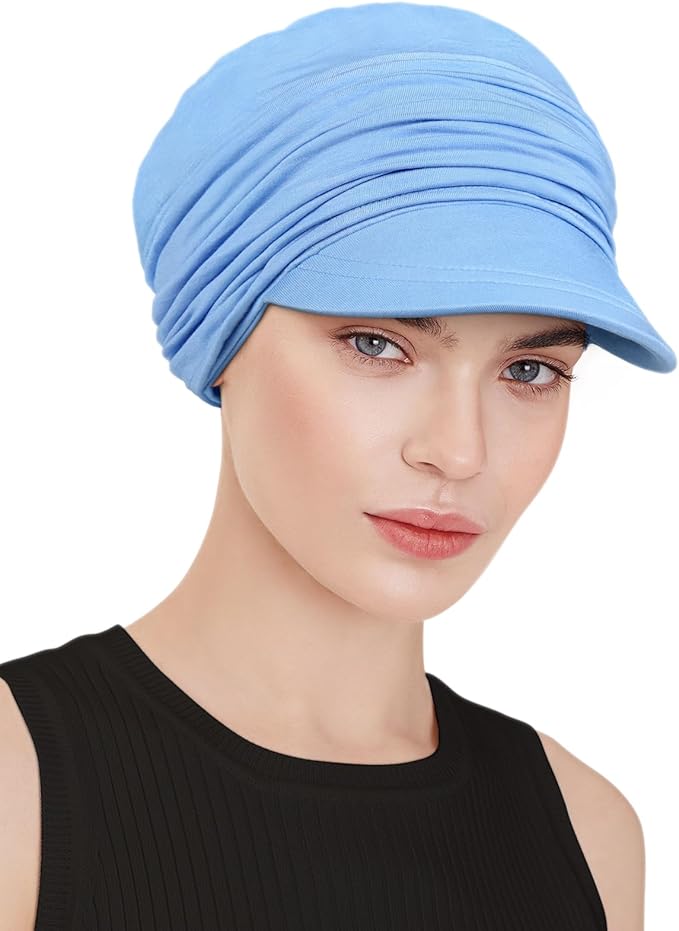 Chemo Headwear Viscose Newsboy Cap for Women Fall and Winter Hats