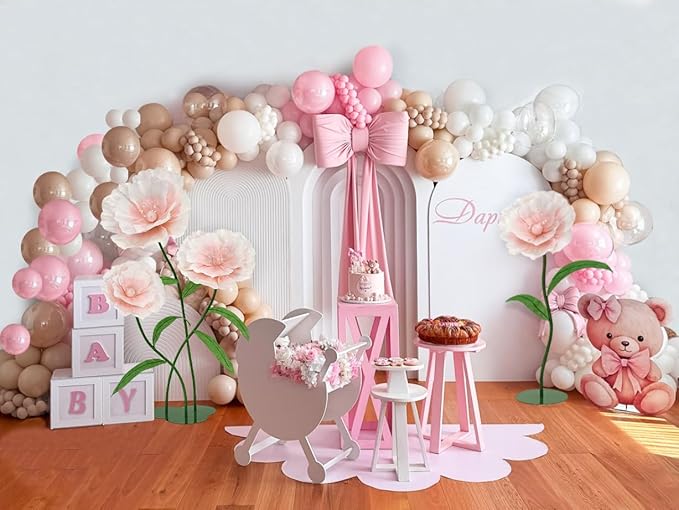 Giant Artificia Flowers Light Pink - Wedding Giant Flower for Decoration with Stand Large Paper Flowers for Bridal Shower Baby Show Party Deco