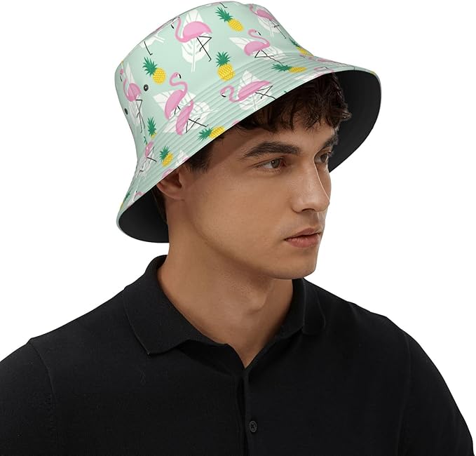 Small Daisy Green Chrysanthemum Flower Bucket Hats Fashion Sun Cap Packable Outdoor Fisherman Hat for Women and Men