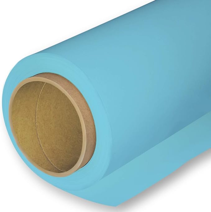 Huamei Seamless Photography Background Paper, Photo Backdrop Paper 8.9 x 36 Feet / 2.72 x 11 Meters, 272159 (Lite Blue)