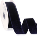 Ribbli Navy Velvet Wired Ribbon 1.5 Inch Velvet with Satin Christmas Ribbon for Gift Wrapping Christmas Tree Decoration Crafts Wreaths Supplies-Continuous 10 Yards
