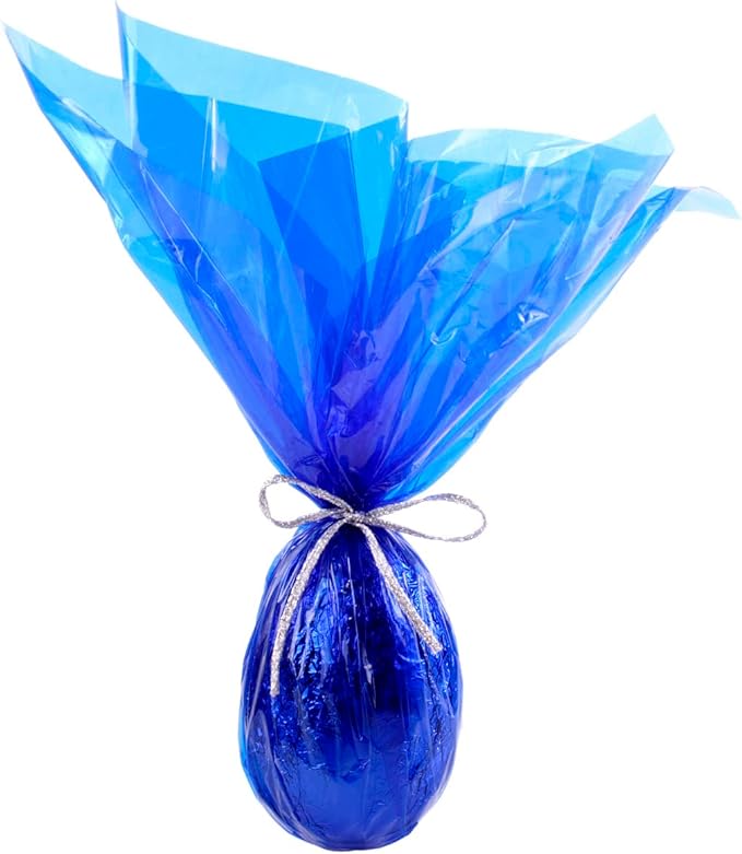 CMFYHM Iridescent Blue Cellophane Wrap Roll I 34 In Wide X 50 Ft Long I Colorful Cello Perfect For Baskets,Gifts, Treats,Birthday Holiday Wedding Floral, Party Arts Crafts Decoration (Blue)