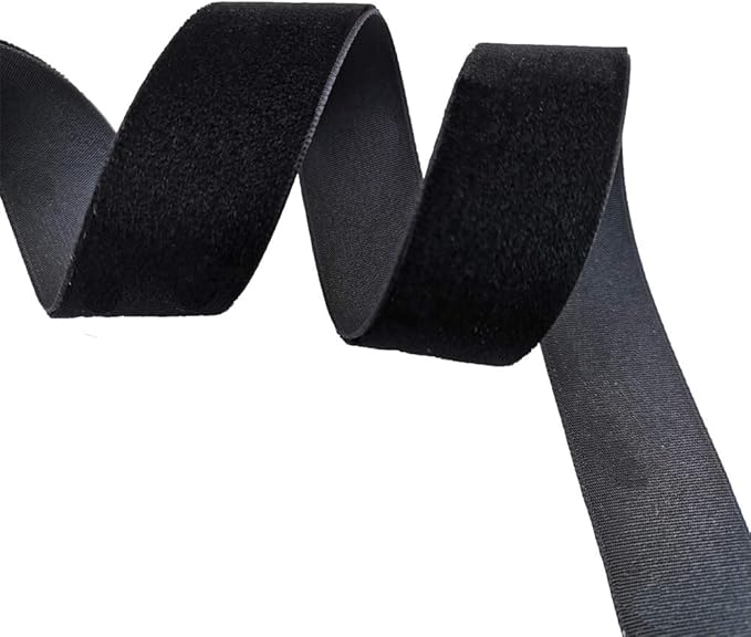 Nylon Velvet Ribbon Single Faced,1 Inch X 25Yards Spool (Black)