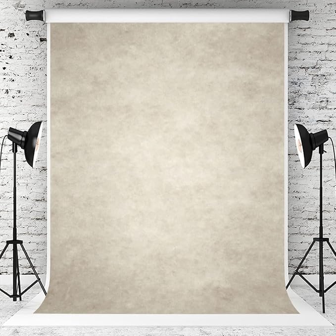 Kate 8×10ft Ivory Photo Backdrop Microfiber Absract Photo Studio Background for Photographers Headshots Old Master Photo Props