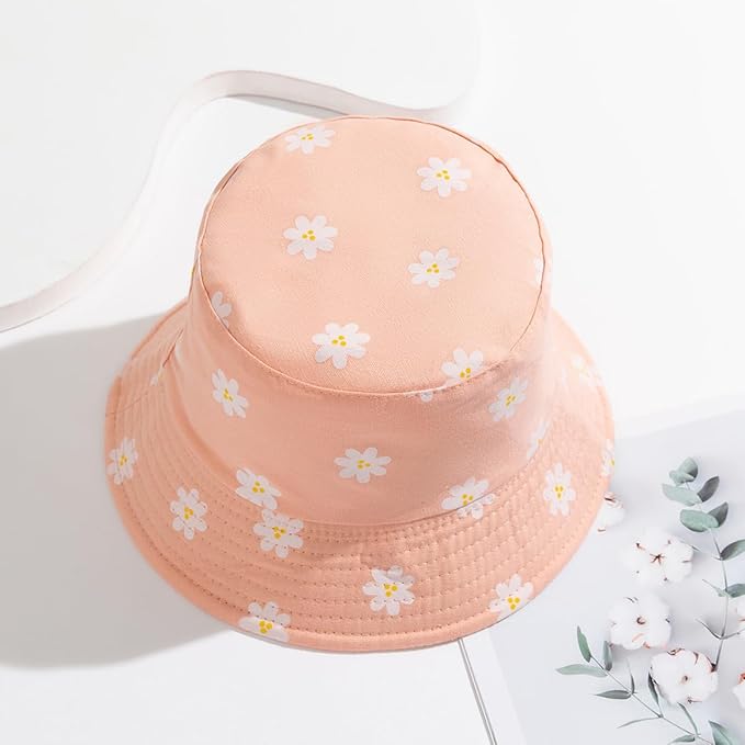 Malaxlx Unisex Bucket Hat Beach Sun Hat Aesthetic Fishing Hat for Men Women Teens, Reversible Double-Side-Wear
