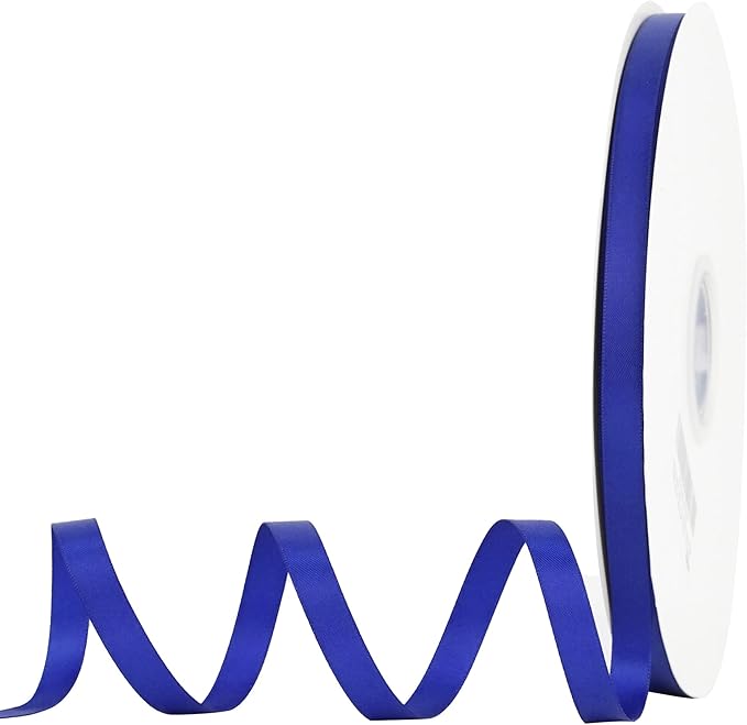 MEEDEE Royal Ribbon 3/8 Inch Double Faced Satin Polyester Ribbon, 100 Yards, Royal Blue, Perfect for Gift Wrapping, Crafts, Wedding, Baby Shower, Holidays, Parties